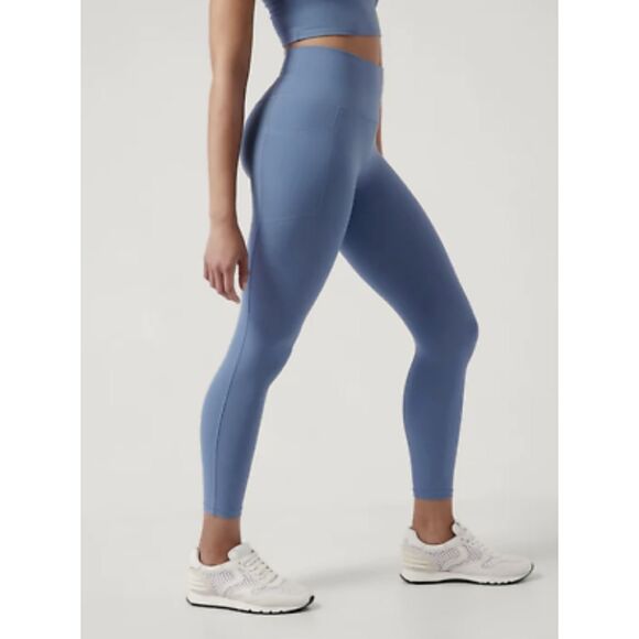 Athleta Salutation Stash Pocket 7/8 Tight Cottage Blue XS P - Picture 2 of 6
